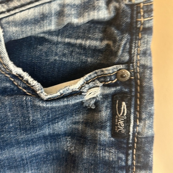 Silver Suki Skinny Jeans Distressed Stretch Mid Rise Womens Size 30 - Picture 8 of 15